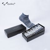 Anti-Bacterial Stripe Cotton Socks with Silver Fiber for Men