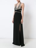 Long Black Halter Evening Dresses