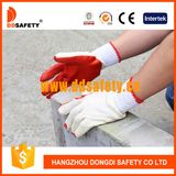 Ddsafety 2017 10 Gauge Bleach Cotton Liner Red Rubber Coated on Palm Work Glove