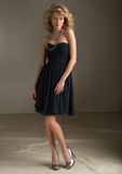 Black Short Chiffon Sexy Homecoming Bridesmaid Dresses (BD3054)