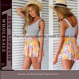 New Design Wholesale Beachwear Women Jumpsuits Printed Summer Shorts (TONY6037)