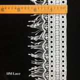 10cm Retro Cotton Lace Trim Embroidered Florals Bridal Wedding Lace Fabric Supplies Hmw6346