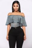 Women Lace Casual Bodysuit Tops with Sleeveless Strapless Bodysuit Tops