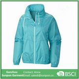 Lake Green Thin Woman Windproof Coat/ Jacket