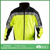 Softshell Fleece Jacket High Vis Yellow with Black