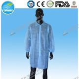 Cheap Price Nonwoven Polypropylene Lab Coats, Protecting Smock Gown, Medical Disposable Coats