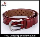 Hot Sell Split Leather Punching Belt for Women