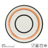 7.5 Inch Hand Painting Strip Round Side Plate