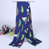 Lady Fashion Printed Satin Silk Magic Mutifunctional Cravat Scarf (YKY1091-11)