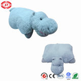 Hippo Blue Childern Cushion 2in1 Soft Plush Pillow