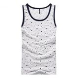 Hot Sale Low Price Knitted Cotton Print Men Vest