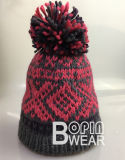 Women OEM Design Hand Knit POM-POM Winter Hat Beanie Winter Hat