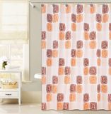 Square Circle Design PEVA Shower Curtain for Bathroom