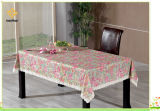 PVC Embossed Tablecloth with Flannel Backing Waterproof/Oilproof (TJG007)