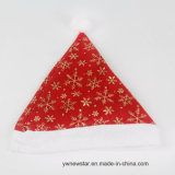 Fashion Christmas Red Hat with Glod Snowflake