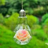 Votive Candle Holder Light Bulb Hanging Clear Glass Terrarium Vase