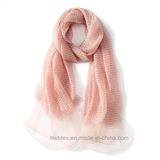 Elegant Hollow out Plain Dyed Polyamide /Silk Lady Shawl (Hz219)