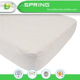 Waterproof Crib Mattress Cover- Quilted Ultra Soft White Bamboo Terry Mattress Protector