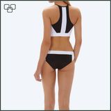 Private Label Custom Print High Neck Crop Top Bikinis