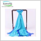 100% Silk Long Fashion Scarf Printed Scarf in Spring