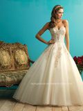 2016 Chapel Train Empire Bridal Ball Gown Wedding Dress