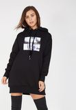 2017 Hot Sale High Quality Black Long Hoodies Dress with Your Logo Printing Wholesale