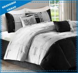 Black and White Microsuede Comforter Bedding