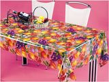 New Design Vinyl Material PVC Printed Transparent Tablecloth