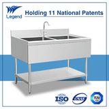 European Style Stainless Steel Double Sink with Apron Front