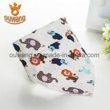 Infant Animal Waterproof Knitting Custom Print Baby Bandana Bibs