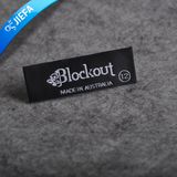 New Fashion Custom 4cm*7cm Stain Woven Label for Clothing