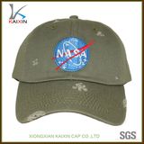 Distressed Worn out Washer Baseball Cap with Embroidered Logo