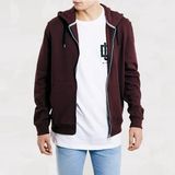 Burgundy Kangaroo Zip up Hoody