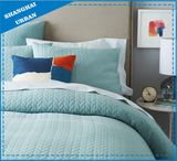 Lake Green Knot Polyester Quilted Coverlet Set