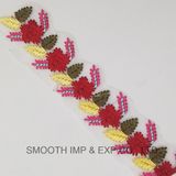 2018 Fashion 3D Flower Embroidery Colours Fabric Textile Lace Trim