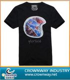 Short Sleeve Cotton Destroy Print T-Shirt for Men