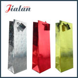 Holographic Laminated Art Paper Wine Bottle Shopping Gift Paper Bag