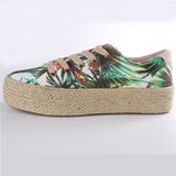 Women Shoes Canvas Rubber Shoes with Hemp Rope Platform Snc-28007