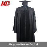 Deluxe Doctoral Graduation Tam and Gown Matte Black-Us
