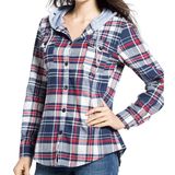 2017 Spring Fashion Ladies Tops Plaid Cotton Casual Blouse