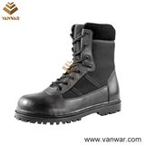 Black Military Combat Boots with Acid-Resistant Rubber (WCB003)