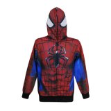 Good Design Spiderman Zip-up Printed Hoodie