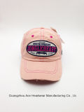 Custom Cotton Distressed Washed Worn-out 6 Panel Baseball Cap with Applique Embroidery