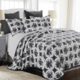 Cotton Rotary Print Quilt in Grey (DO6081)