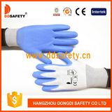 Ddsafety 2017 Nylon Blue PU Coated Glove Safety Gloves