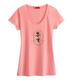 Sexy Deep V Neck T Shirt for Girls