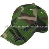 Washed Green Camo Cotton Twill Sport Baseball Cap (TMB080)