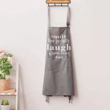 Cotton/Polyester Logo Customized Printed Kitchen Apron with Pocket