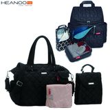 Black OEM Travel Mummy Designer Tote Changing Nappy Baby Diaper Bag Backpack