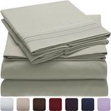 Soft Embroidery Brushed Microfiber Bed Sheet Set